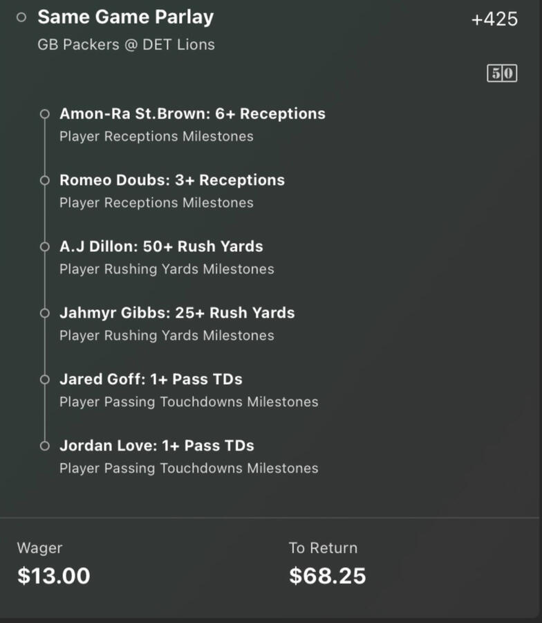 Gibbs for 25 yards! Yes! That will pay the bills!